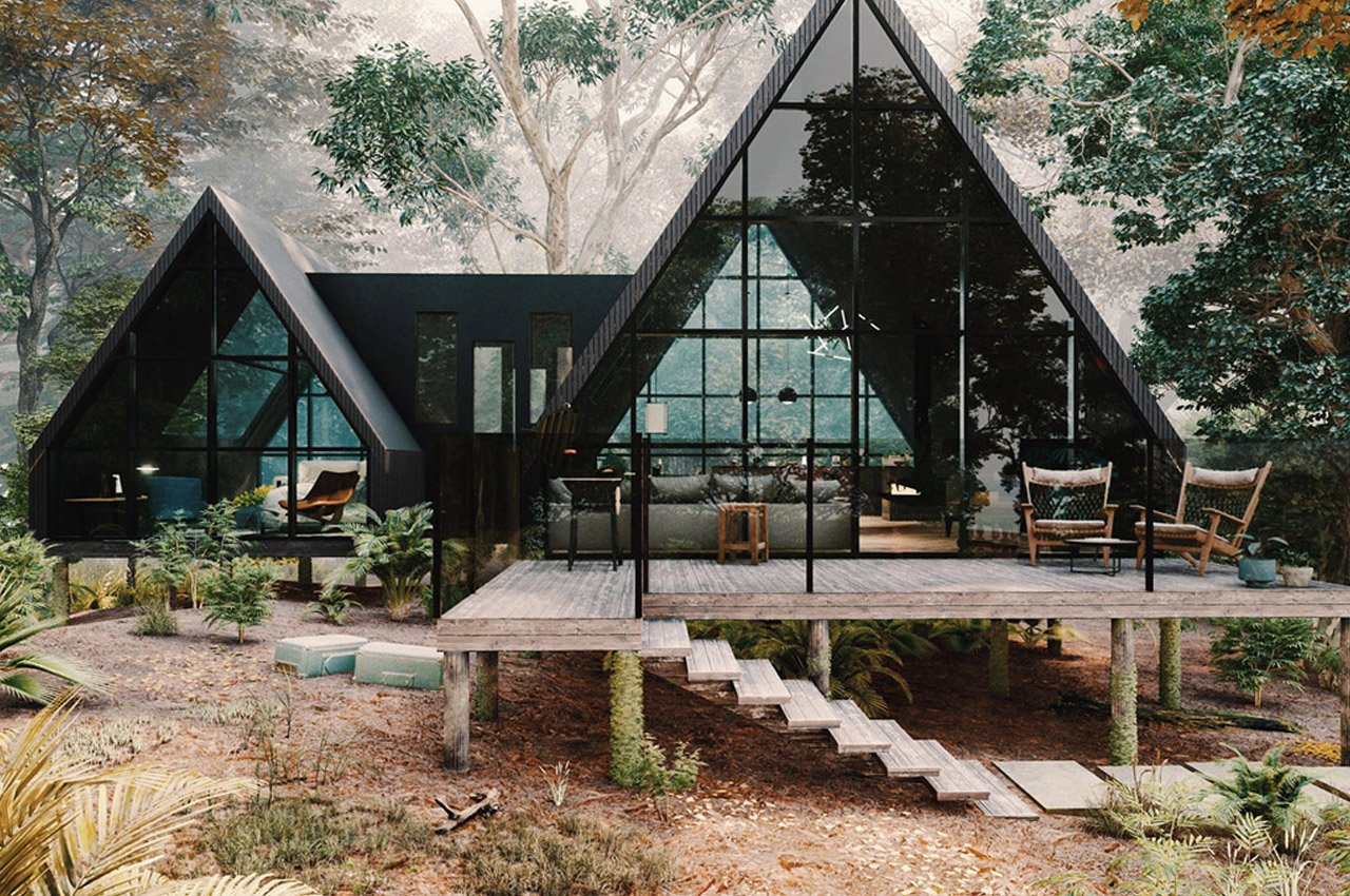Rumah segitiga modern