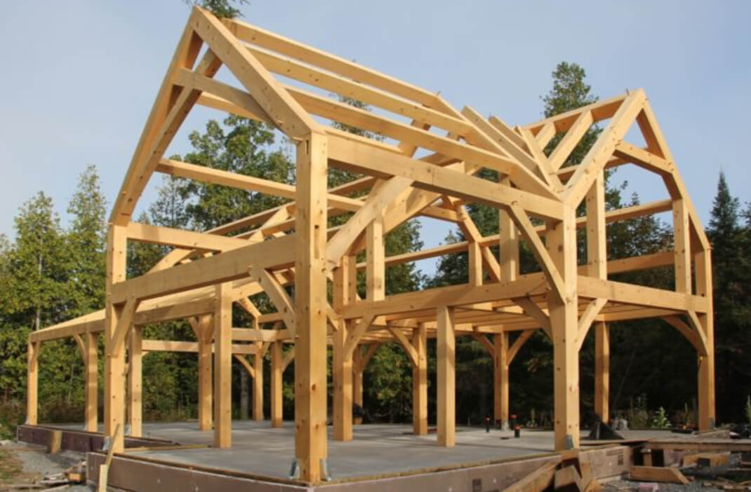 Timber frame construction using benefits solid oct