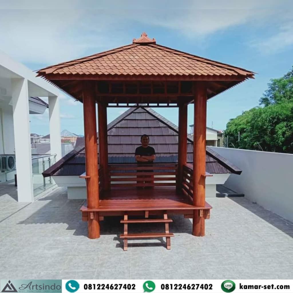 Jasa Pembuatan Gazebo Kayu Aceh PROMO BESAR